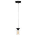 Lalia Home 1-Light 5.75" Minimalist Industrial Farmhouse Adjustable Cylinder Glass Pendant, Restoration Bronze LHP-3011-RZ